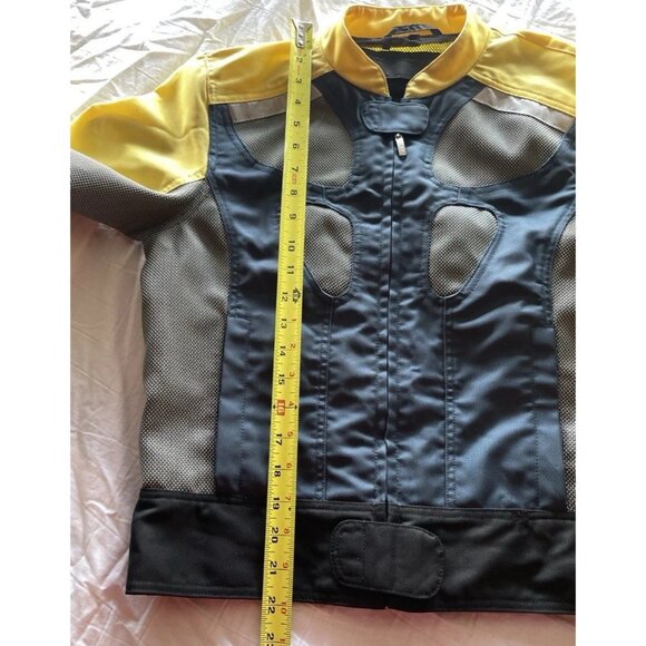 BMW Air Flow 2 Women's Size 8R Motorcycle Jacket Padding Armor Yellow RARE - Picture 4 of 16